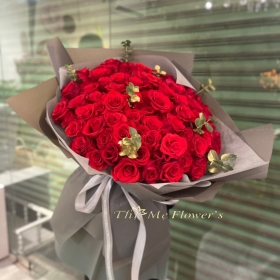 Hoa bó đỏ đà lạt big size
